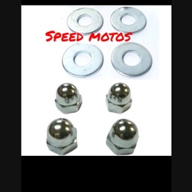 4 porca + 4 arruela amortecedor intruder 125 Suzuki