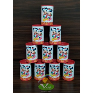 10 Cofrinhos Mickey e Minnie Lembrancinha de Natal Personalizados para Festa de Aniversário
