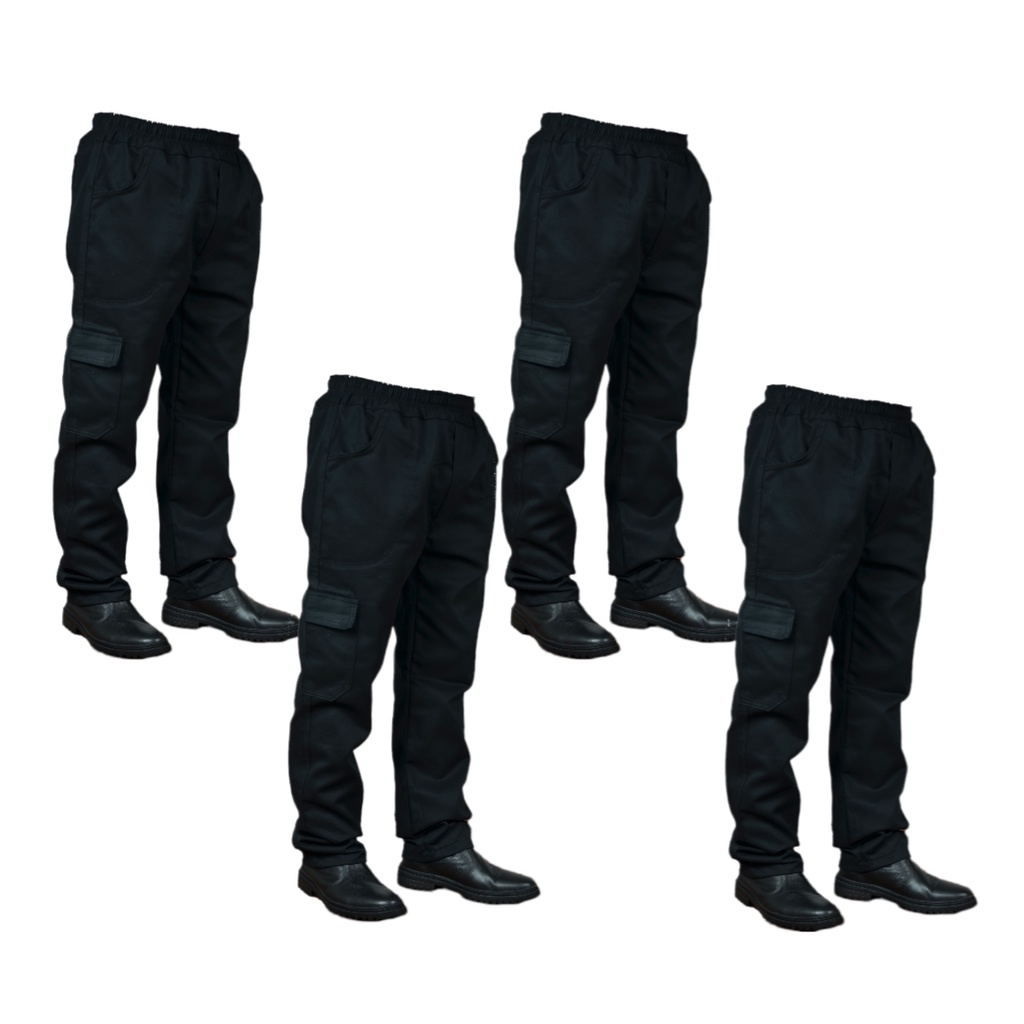 Kit 4 calças Trabalho Uniforme Mecânico Costura Dupla Reforçada