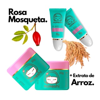 Super Kit Kokeshi - 2 Pele de Porcelana + 2 Olhos de Gueixa