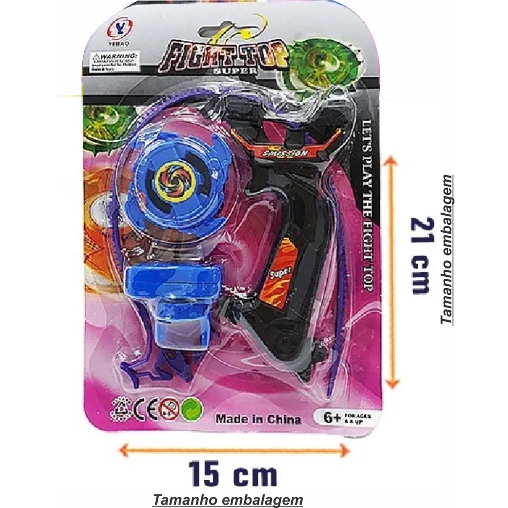 Beyblade Pião Lançador Plástico Fight Top Super