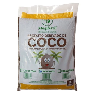 Substrato de Pó De Coco - Substituto Do Pó De Xaxim - 3 litros