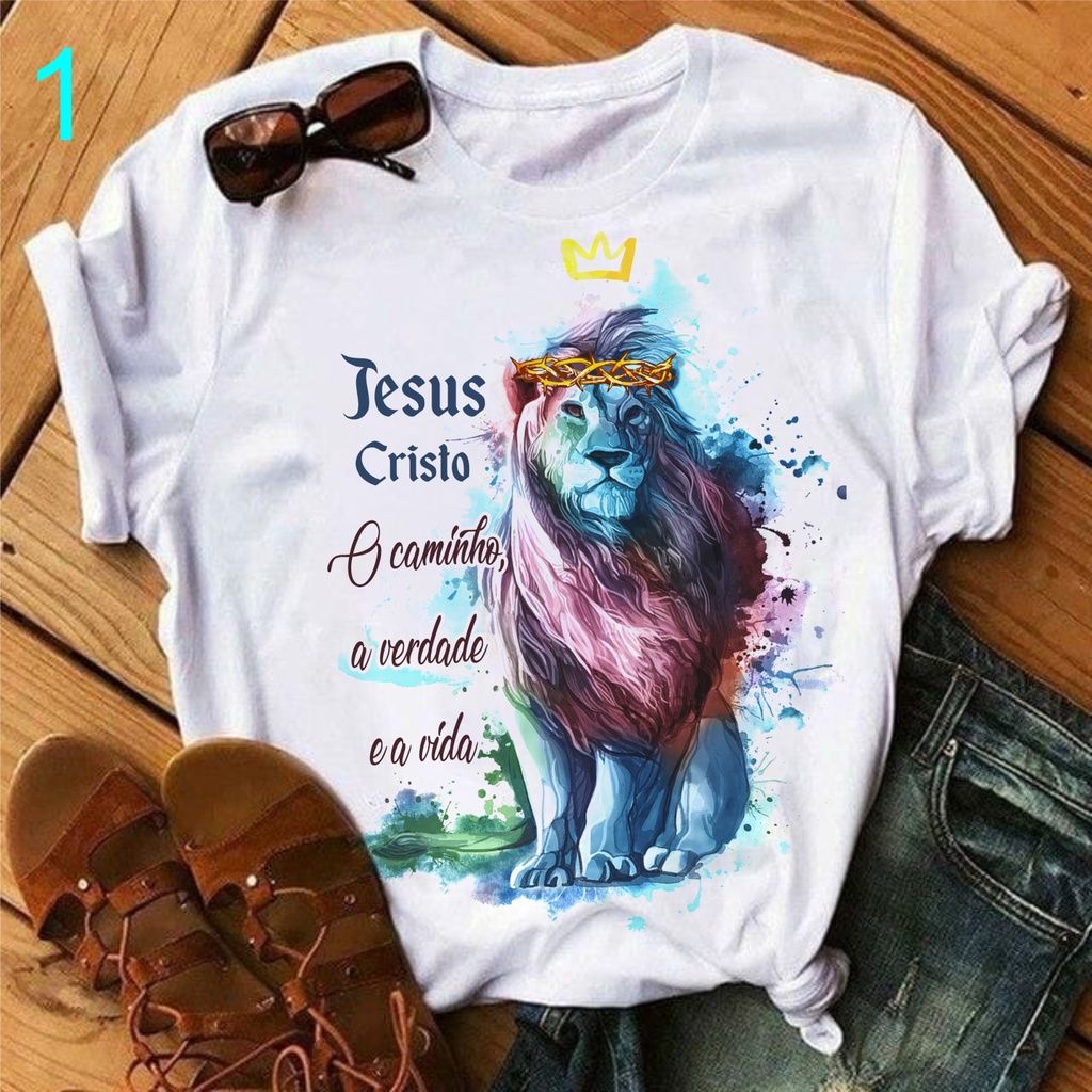 Camiseta t shirt cristã católica evangélica, jesus cristo, deus
