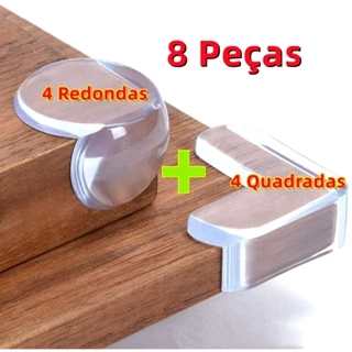 8 Peças Protetor De Silicone Para Quina De Mesa Protetor De Quina Móveis Quarto (4 Redondas + 4 Quadradas) em Oferta na Shopee