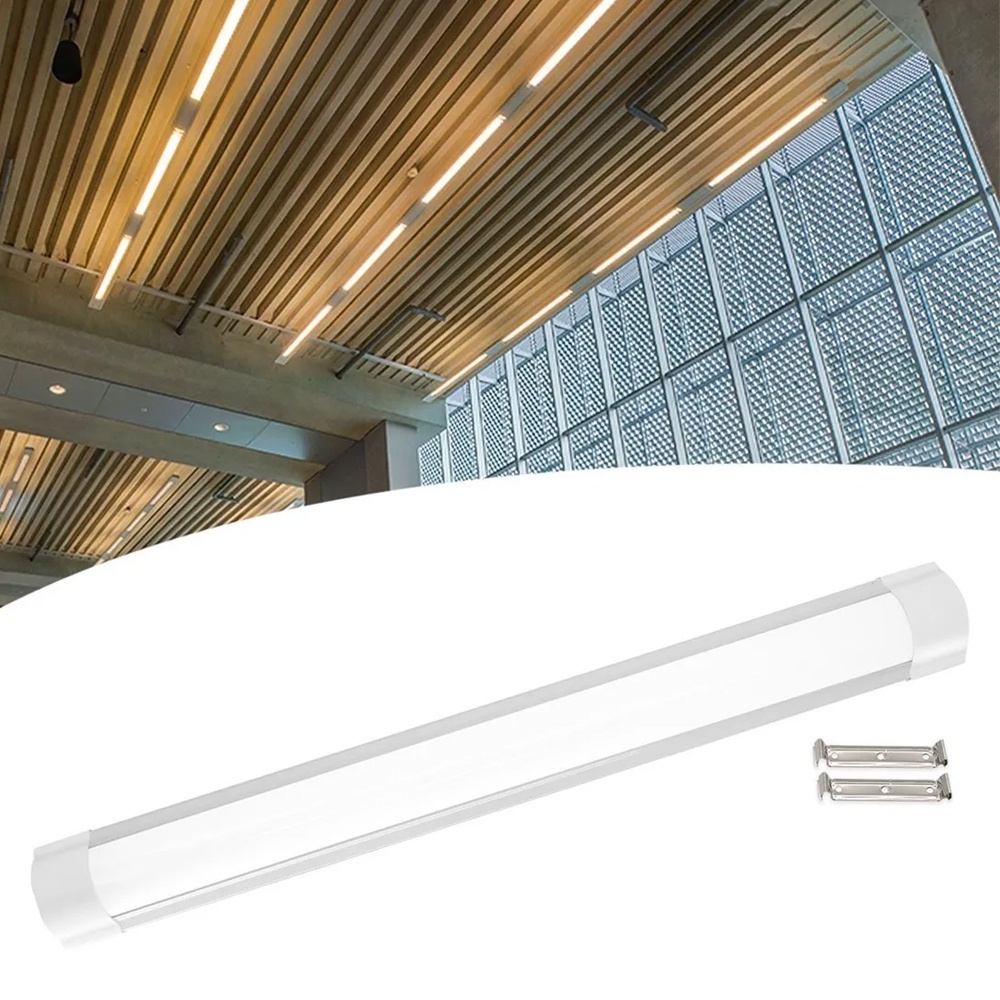 Led Linear Luminária Lâmpada 18w 60cm Slim Fina De Sobrepor 6500k