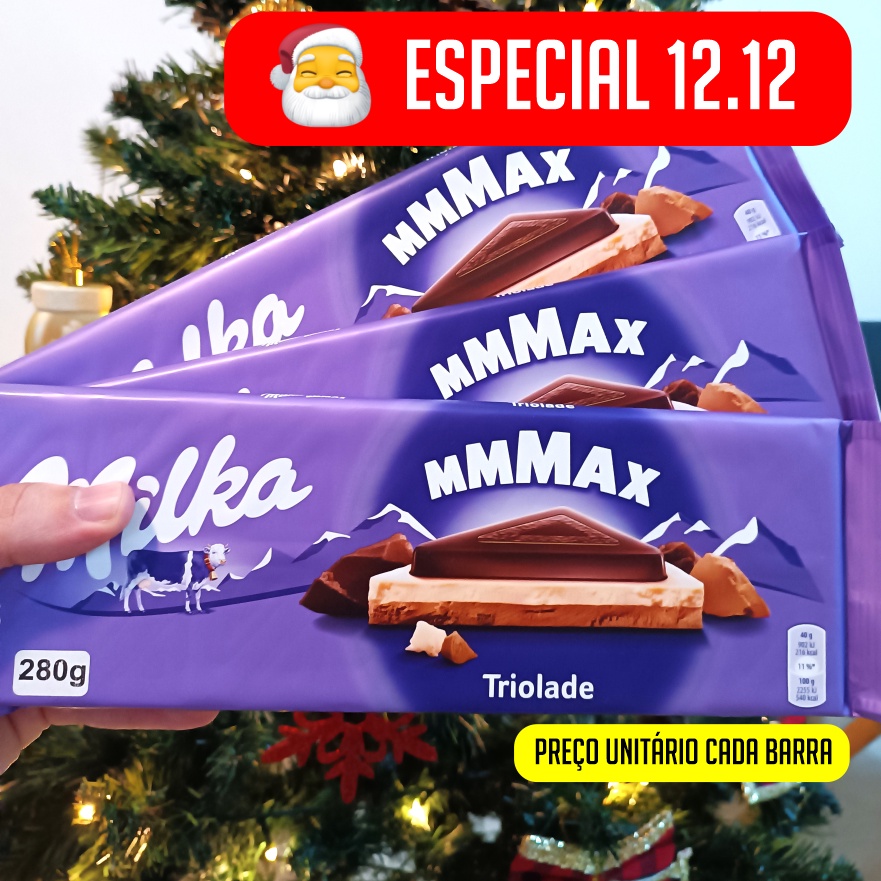 Chocolate Milka Triolade 280g Importado Barra Grande MMMAX