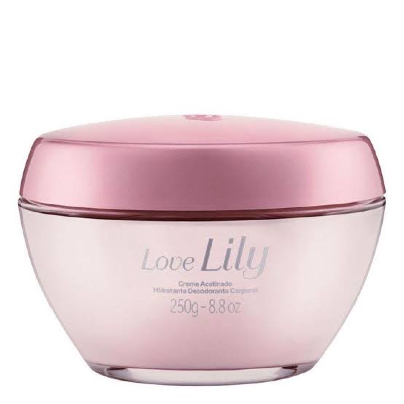 Creme Acetinado Desodorante Hidratante Corporal Love Lily 250g | Shopee ...