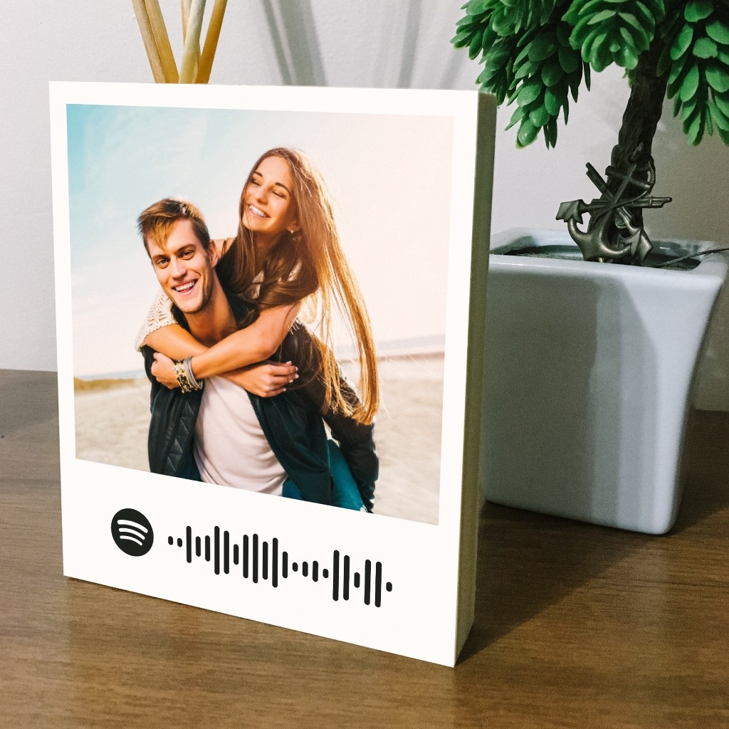 1 Foto Quadro de Mesa 10x12cm - Spotify - Personalizado