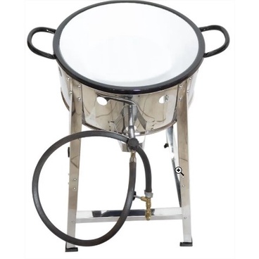 Fogareiro Pasteleiro Fritador Inox com Tacho N16 Fogão de Fe