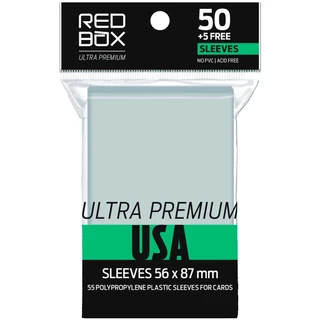 Red Box 55 Sleeves Padrão Usa Ultra Premium 56 X 87 Uno
