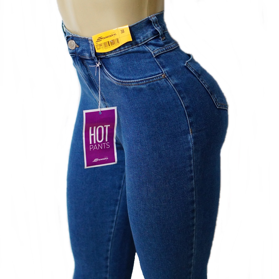 Calça Hot Pants Sawary Jeans - Cintura Alta