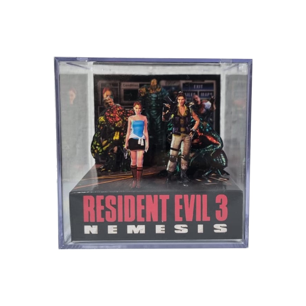 Cubo Diorama 3D de Acrilico 9x9 cm - Resident Evil 3 Nemesis