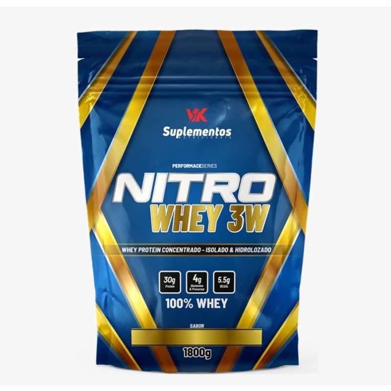 Whey Protein 3W Nitro Isolado e Hidrolisado 1,800 (ORIGINAL ...