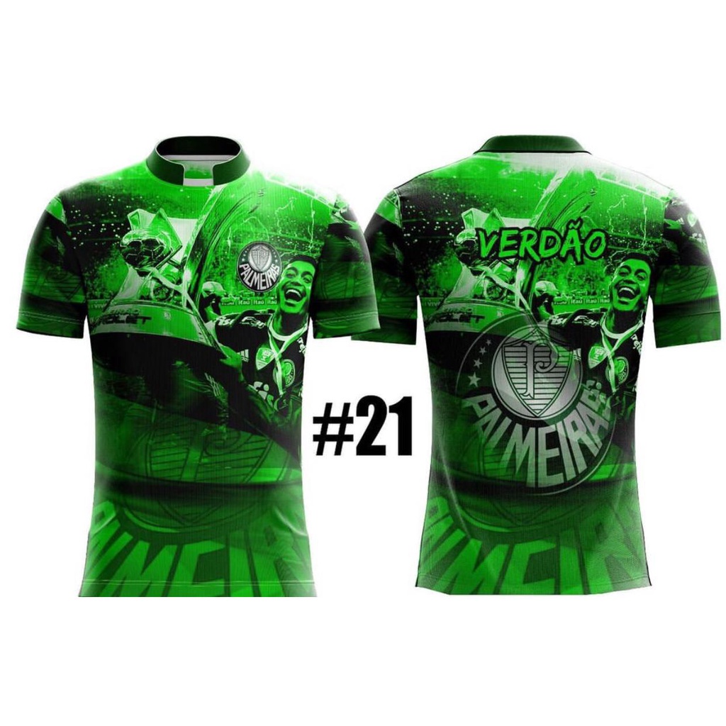 Camisa Camiseta de Time Palmeiras Mundial Personalizada Unissex Futebol ...