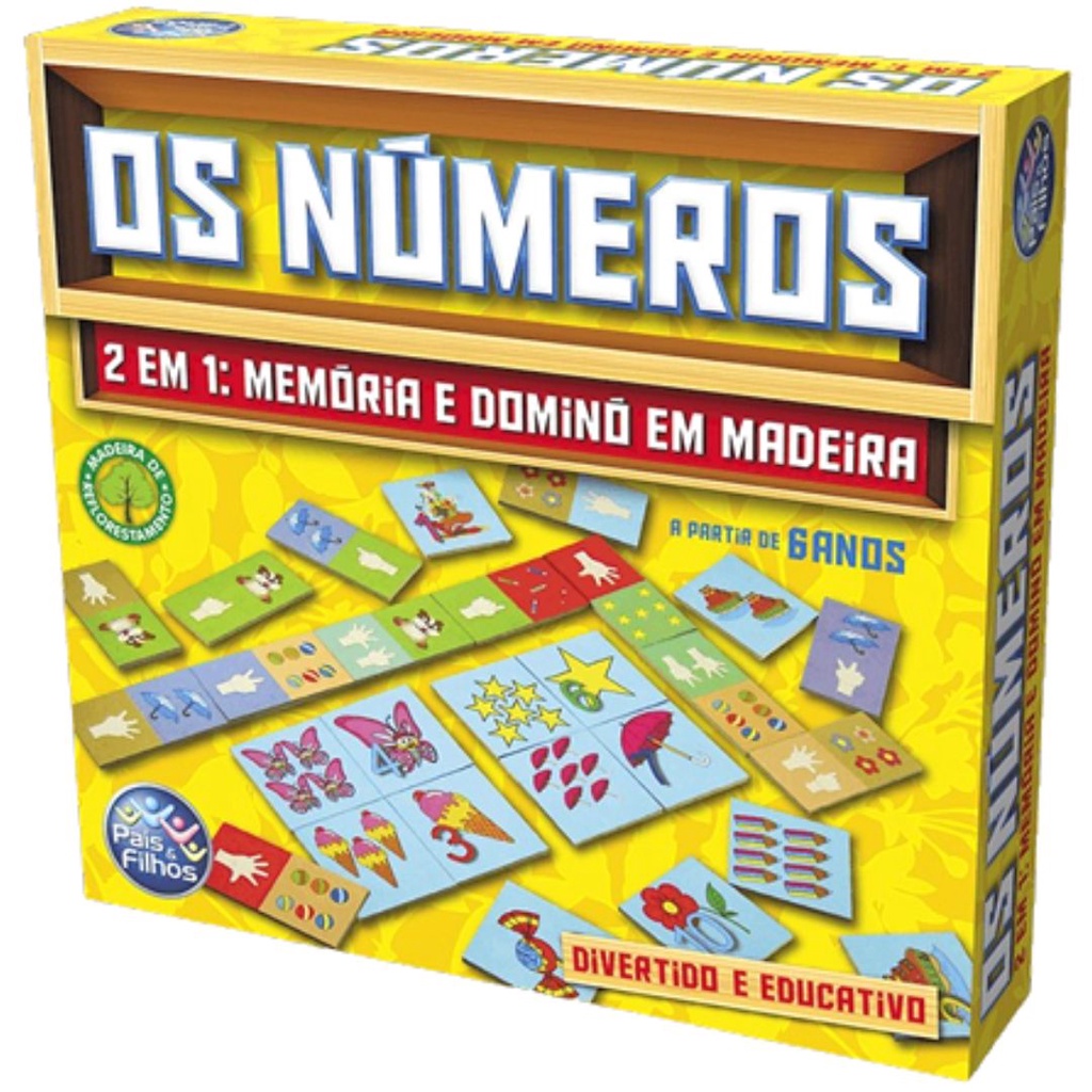 Jogo de madeira para aprender números ⋆