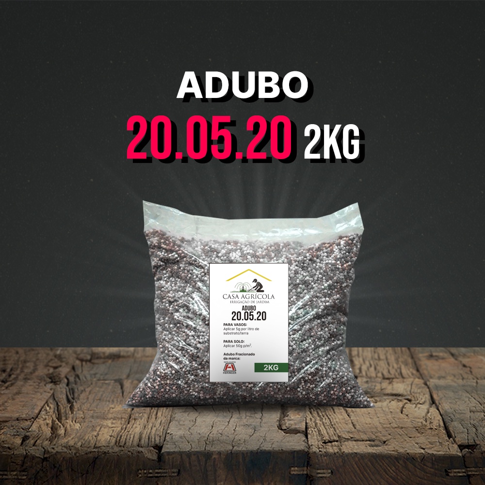 Adubo 20.05.20 2kg - Ideal para Frutificação