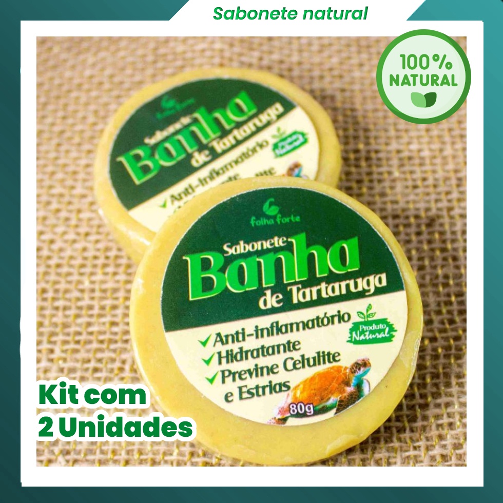 kit Sabonete Natural Banha de Tartaruga da Amazônia | Tira Manchas ...
