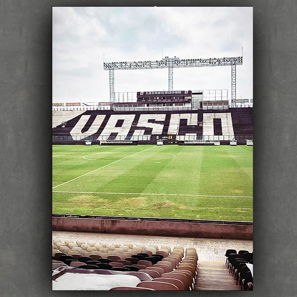 Estádio São Januário, Vasco, Vasco da Gama, Gigante da colina, Quadro Decorativo 42x30cm Mdf