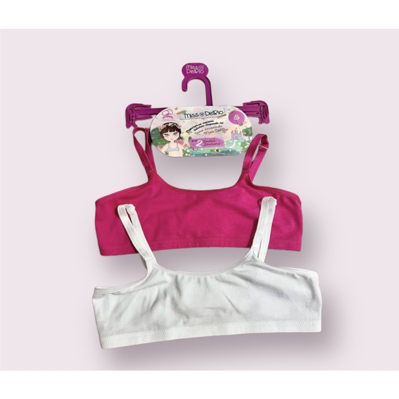 Kit 2 Tops Infantil DelRio Menina Miss Cotton