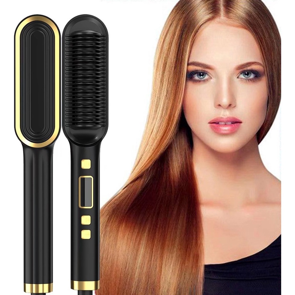 Escova Alisadora De Cabelo Anion 3 Em 1 Basic Sleek Bivolt Secador