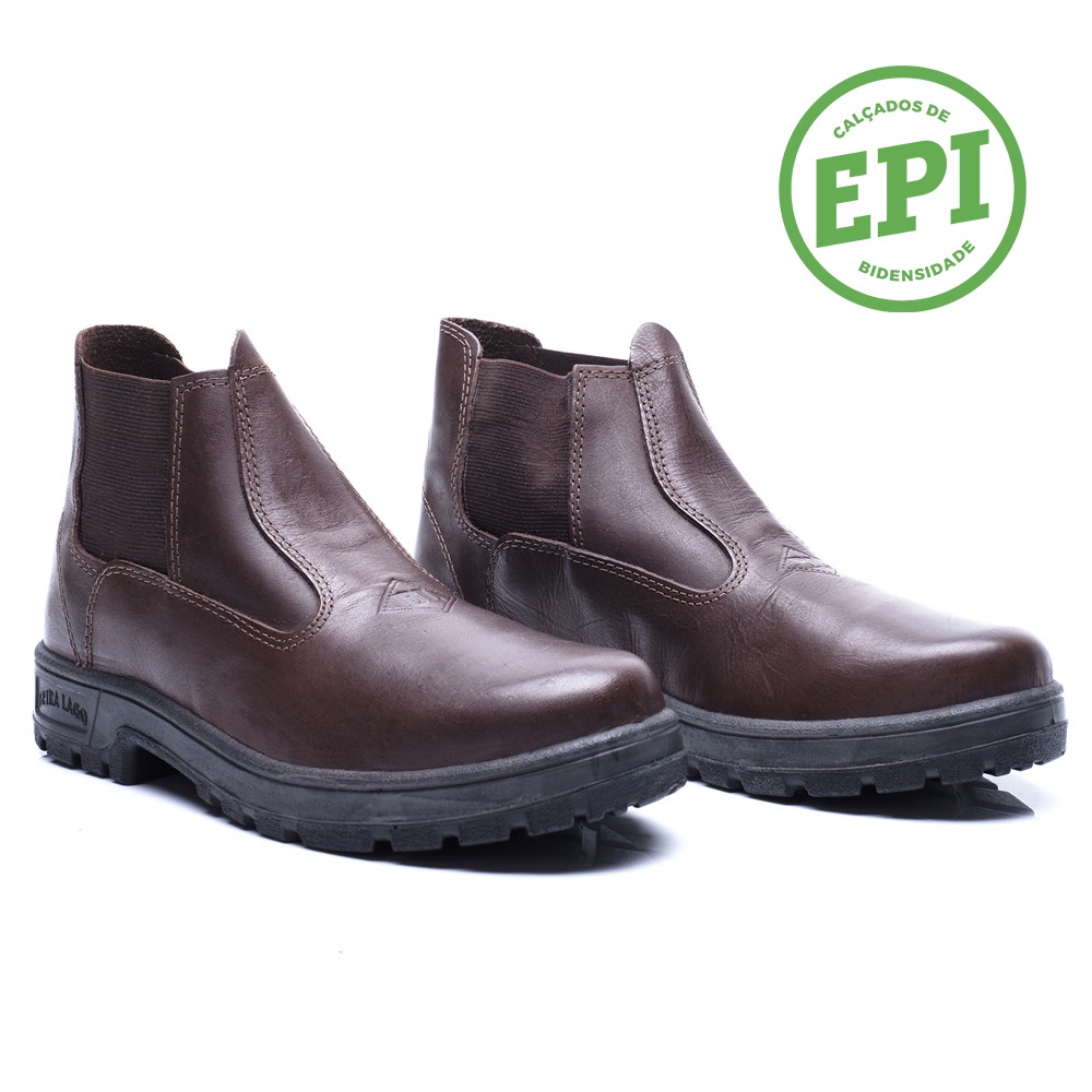 Botina de Trabalho Couro Beira Lago 001 Shopee Brasil