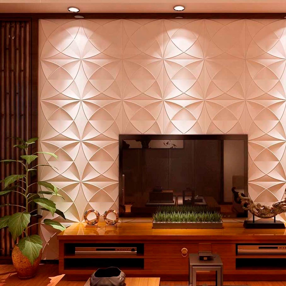 10 placas pvc 3d revestimento de parede decorativa 25 cm Ornata Domus ...