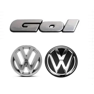 Kit Emblemas Gol Vw Grade E Mala Gol G2 Bola