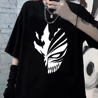 Camiseta Basica Camisa Ichigo Kurosaki Hollow Mask Bleach Anime Unissex