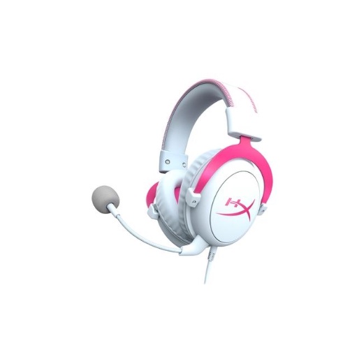 Headset Gamer HyperX Cloud II, Som Surround 7.1, Drivers 53mm, USB e P3, White / Pink