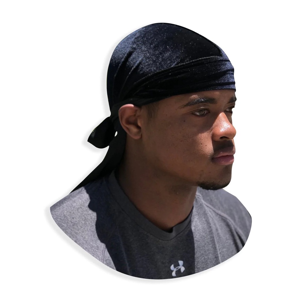 Durag Dureg Touca Bandana Rapper Preta Luxo Moda Modelo Presente ...