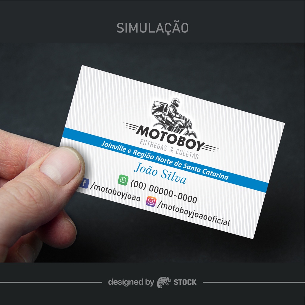 Cartão de Visita Motoboy Personalizado | Shopee Brasil
