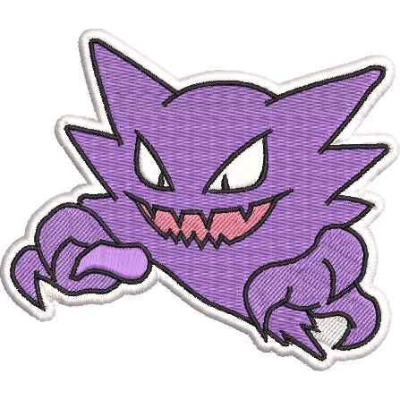 haunter Pokemon roxo patche bordado termocolante