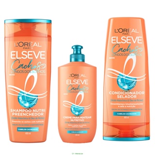 Kit Elseve Cachos dos Sonhos - Shampoo 400 ml + Condicionador 400 ml + Creme para Pentear 250 ml