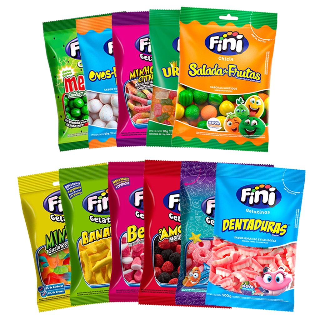 Kit 1kg Ou 900g Bala Fini E Chicletes Fini Escolha O Sabor Faz A Boa 