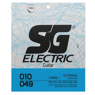 Encordoamento Corda Para Guitarra Sg 010 049 Hibrido 6666