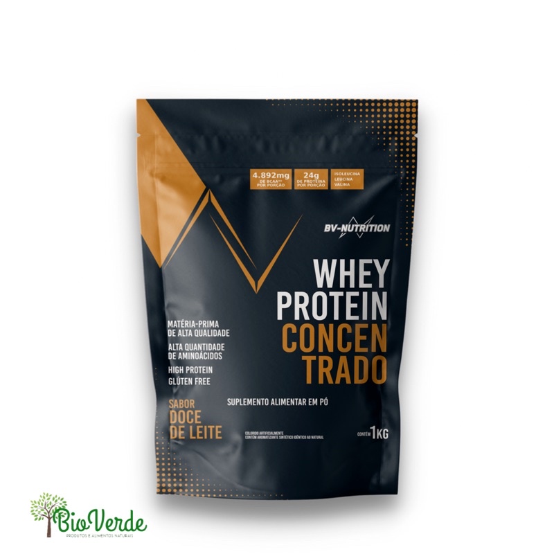 WHEY PROTEIN CONCENTRADO 1kg SABOR DOCE DE LEITE