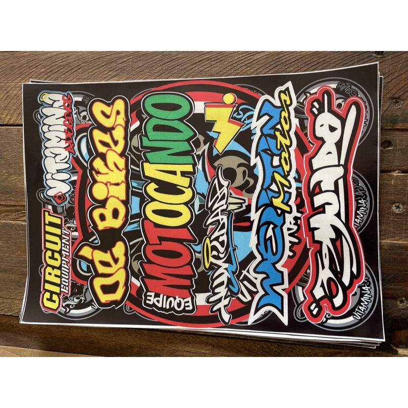 Cartela de Adesivos impresso 4