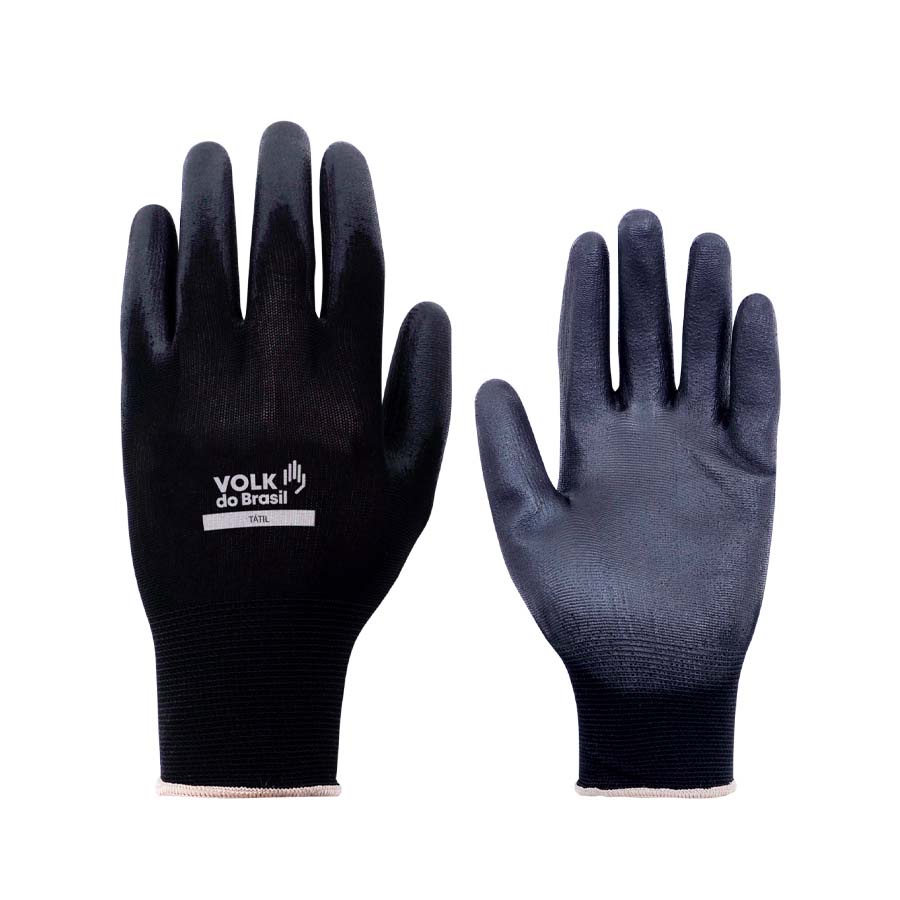 Kit c/ 6 Unidades - Luva Tatil Preta - Volk