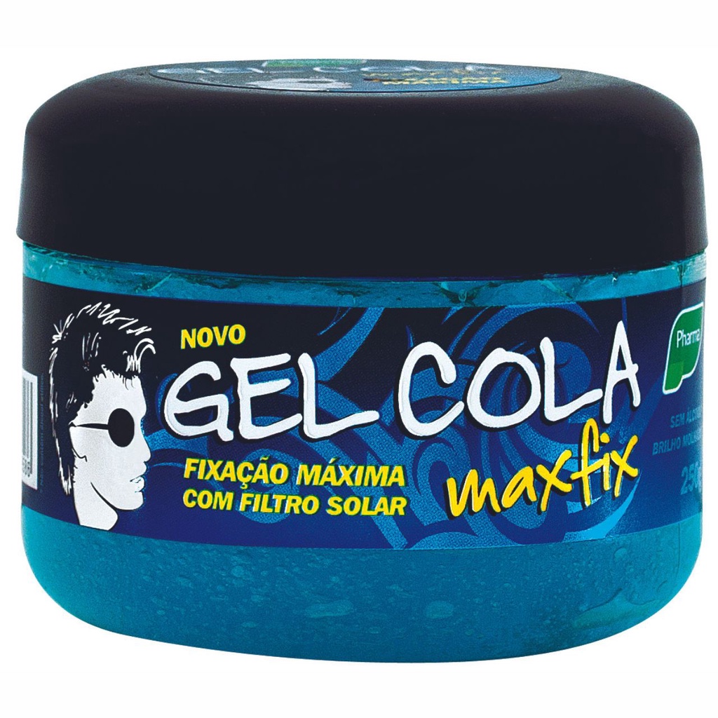 Gel Fixador Moicola Fixação Máxima com Filtro Solar Azul Pote 250g - Pharma