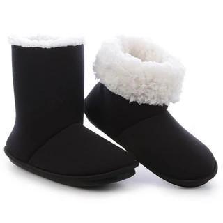Pantufa Botinha Feminina em Malha e Pelo Interno Mega Conforto e Antiderrapante