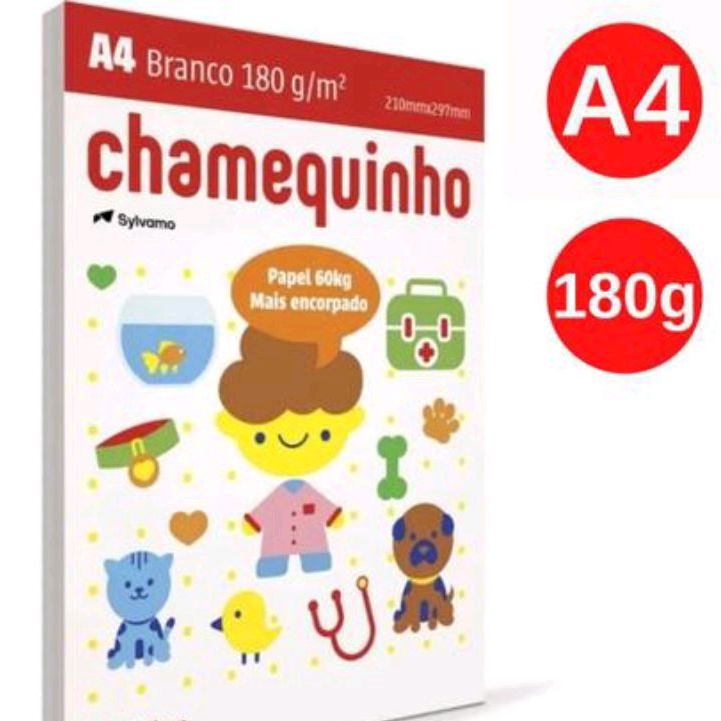 PAPEL OFFSET 180g - Tamanho A4 (20 fls) - ALTA QUALIDADE