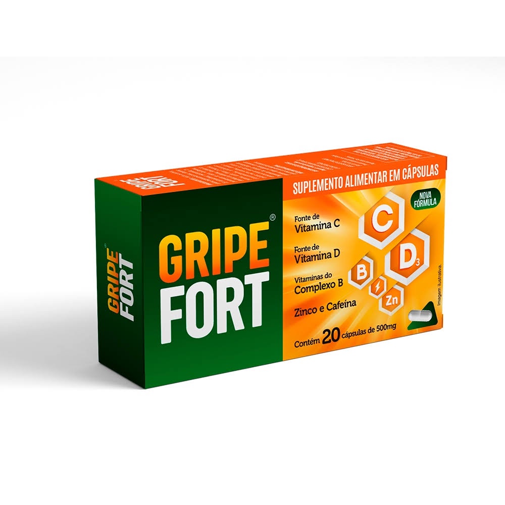 Gripe Forte 500mg (20 caps) - Eurofito | Shopee Brasil