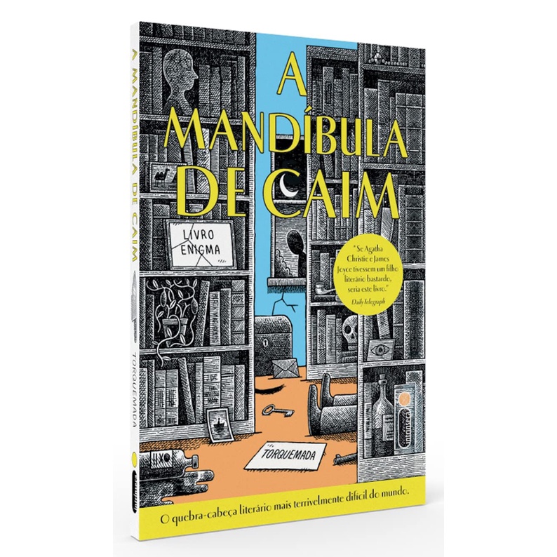 Livro enigma A mandíbula de Caim O quebracabeça literário mais difícil do mundo Shopee Brasil