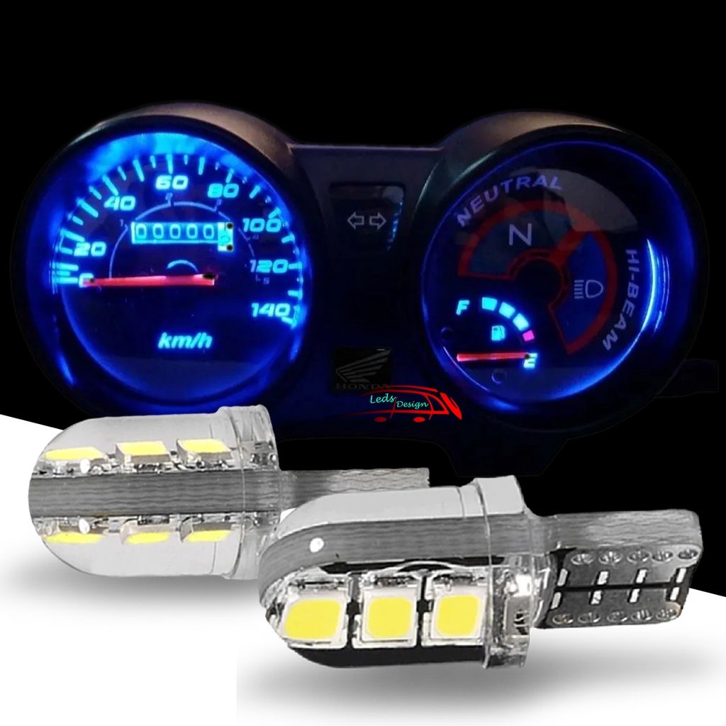 2 Lampada Led Painel Azul Moto YBR Factor XR XTZ