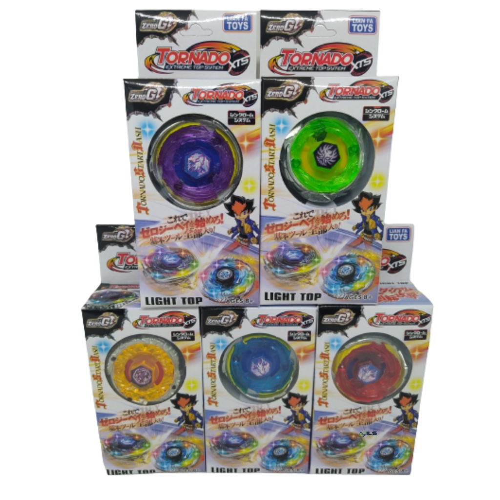 Beyblade Peão Tornado Metal Luz De Led + Lançador Super Top | Shopee Brasil