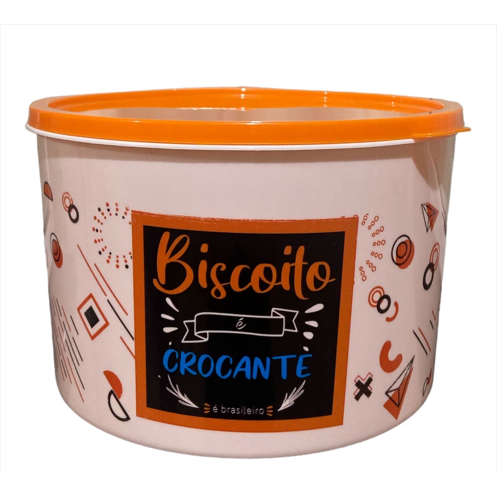 Pote de plástico personalizado para biscoito 2 litros com transfer ...