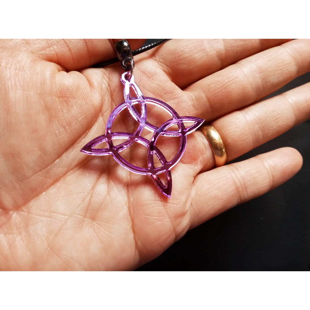 Colar Nó de Bruxa Místico Esotérico em MDF ou Acrílico- Sigilos Hekate ...