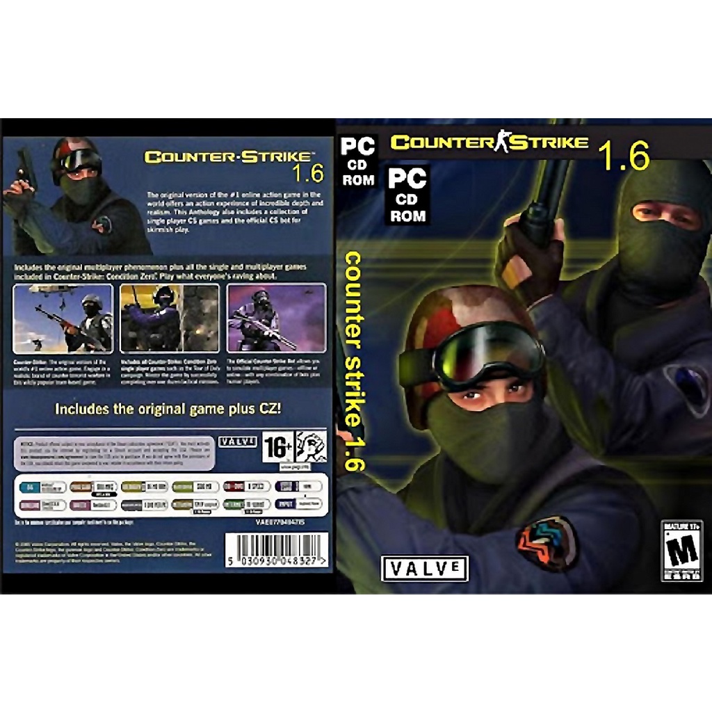 Jogo counter strike 1 6 cd rom para pc shopee brasil