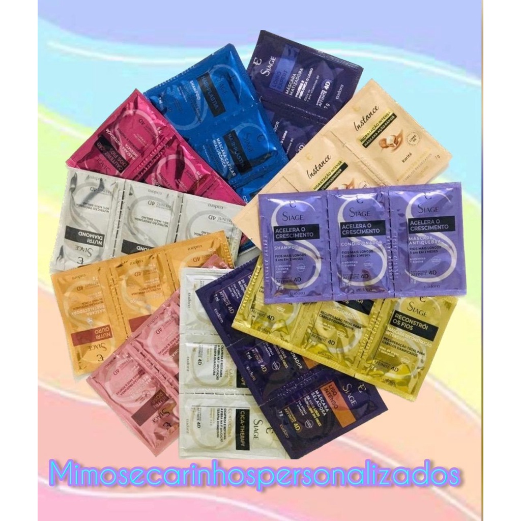 Sachê Eudora Siàge Shampoo + Condicionador + Máscara / Instance 7ml