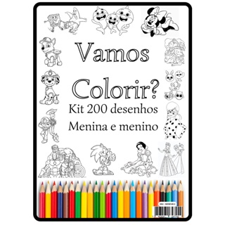 Kit 200 Desenhos Para Colorir Princesas Em Folha A4 Barato